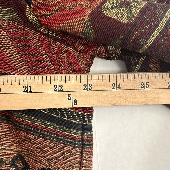 White Stag Jacket Women XL Gold Rust Black Stripe Aztec Tribal Tapestry VTG - Picture 6 of 8